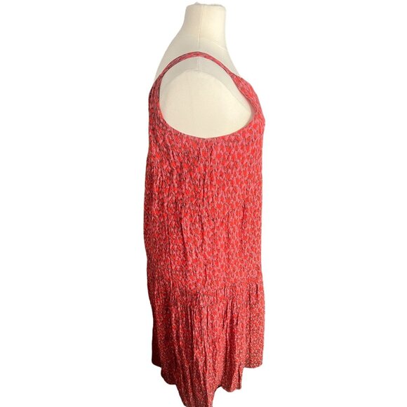 Joie Size XXL Orange Tea Rose Flowy Boho V-Neck Tiered Sleeveless Maxi Dress - Picture 6 of 16
